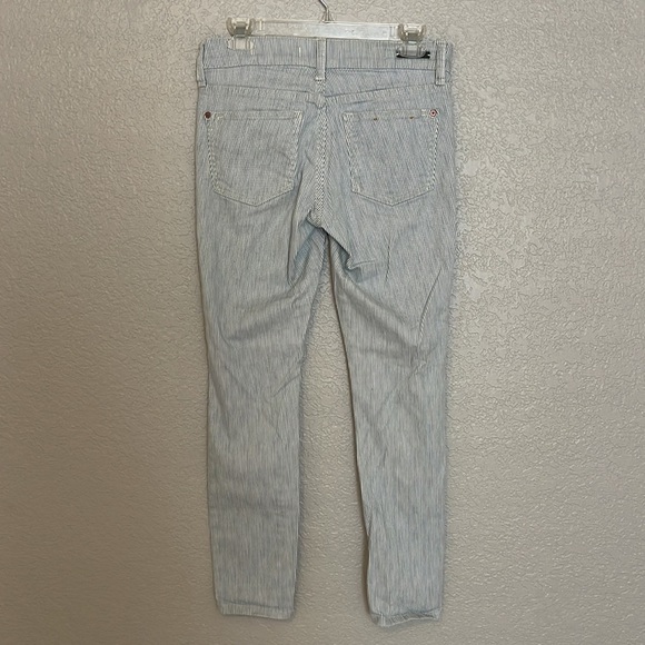 Anthro Pilcro and the Letterpress Striped Mid Rise Skinny Jeans Sz 27 - Picture 3 of 7